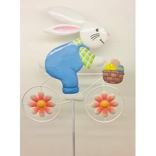 Easter Bunny Riding Bike on Stake 