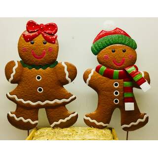 Gingerbread People on Two Poles 