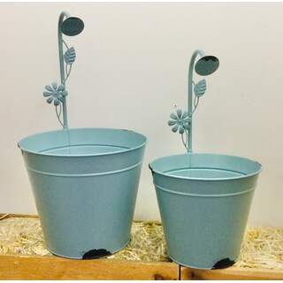 Seafoam Planter Shower Head Bucket Set 