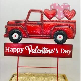 Valentines Day Truck on Two Poles 